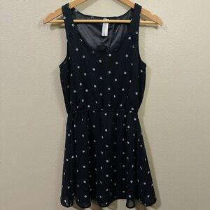 O' Neil Y2K Mini Polka Dot Dress Dark Gray Mint Keyhole Back Detail Size S